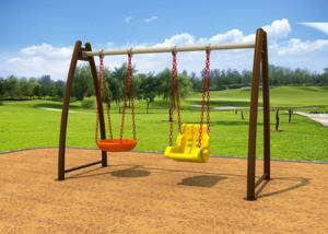Wholesale No Paint Stripping Baby Swing Sets Outdoor Play Swing Set With Cradle KP-G008 from china suppliers