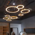36 Watt Silver Integrated Domestic LED Lighting Circular Chandelier 24 In Dia.30