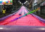 150m Purple Inflatable Water Games Aqua Splash Slip Slide 3 Lanes