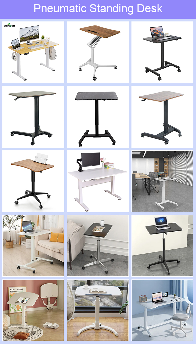 Custom Black Wooden Grain Height Adjustable Computer Gaming Desk for Living Room