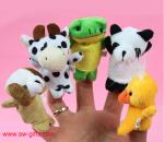 Cartoon Biological Animal Finger Puppet Plush Toys Child Baby Favor Dolls