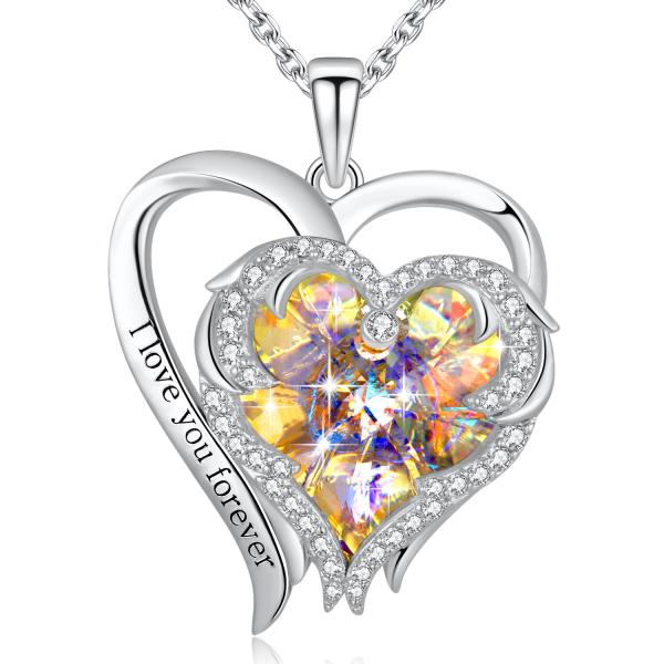 Valentine 925 Heart Shaped 6.23g 1.18in Sterling Silver Heart Pendant Necklace