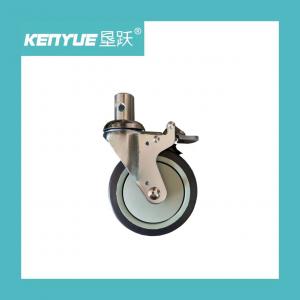 Wholesale Hospital Bed Casters Medical PU Wheel Easy To Use Black PU Material from china suppliers