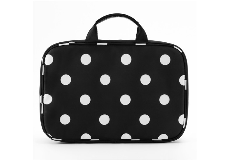 Wave Point Print Polyester Travel Toiletry Bag