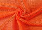 90GSM 100 Percent Polyester Mesh Fabric For Shoes Neon Orange Red Color