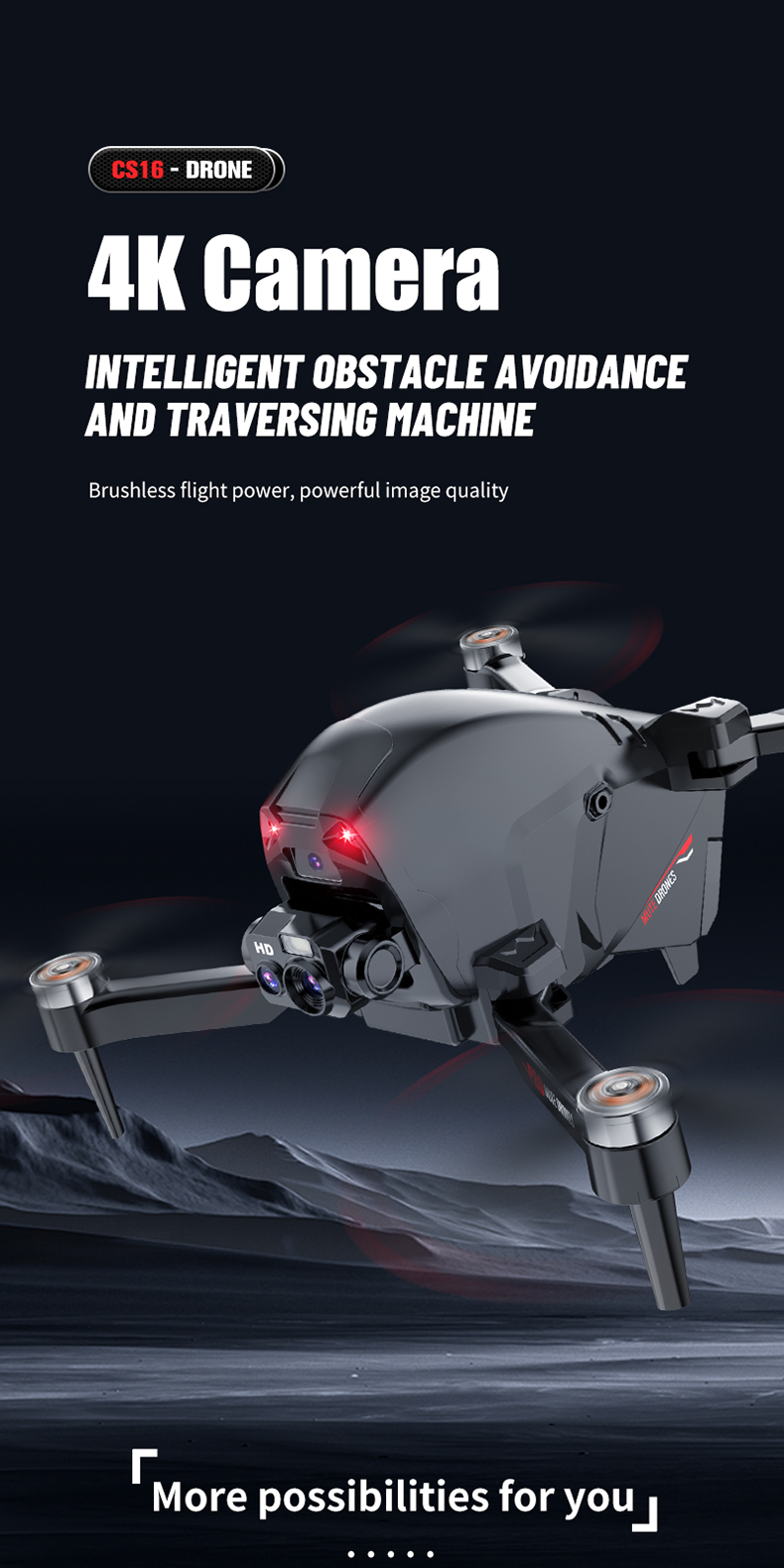 Foldable Mini Drones With Dual Camera For Beginner Drones Electric Powered and Dazzle the Lights