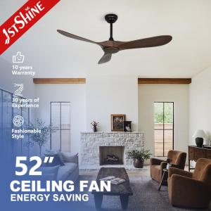 Wholesale Living Room Large Airflow Solid Wood Ceiling Fan Without Light Quite Dc Motor In 52 Inches Diameter from china suppliers