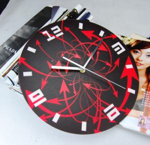 Wholesale Contemporary Acrylic Black Round Modern Wall Clocks LY-010 from china suppliers