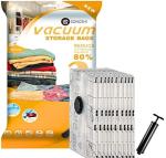 12 PACK VACUUM STORAGE BAGS (3 X JUMBO, 3 X LARGE, 3 X MEDIUM, 3 X SMALL), SPACE