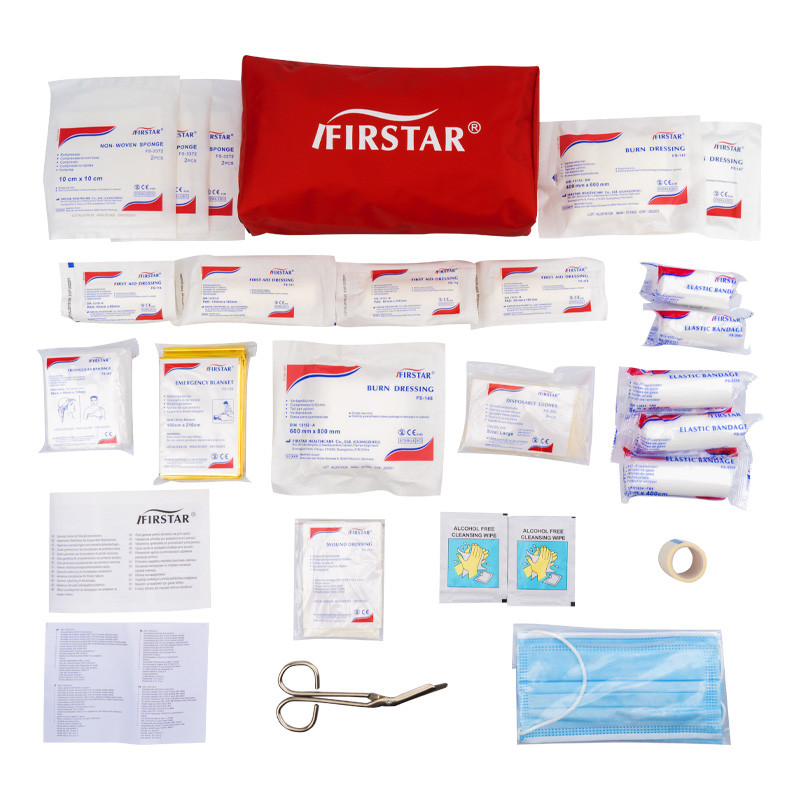 Safety euro DIN13164 Automobile First Aid Kits 70D Polyeaster Material