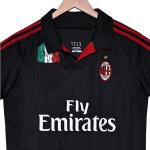 AC Milan 2012 Retro Second Away Fan Edition Jersey Classic Black and Gold Jersey