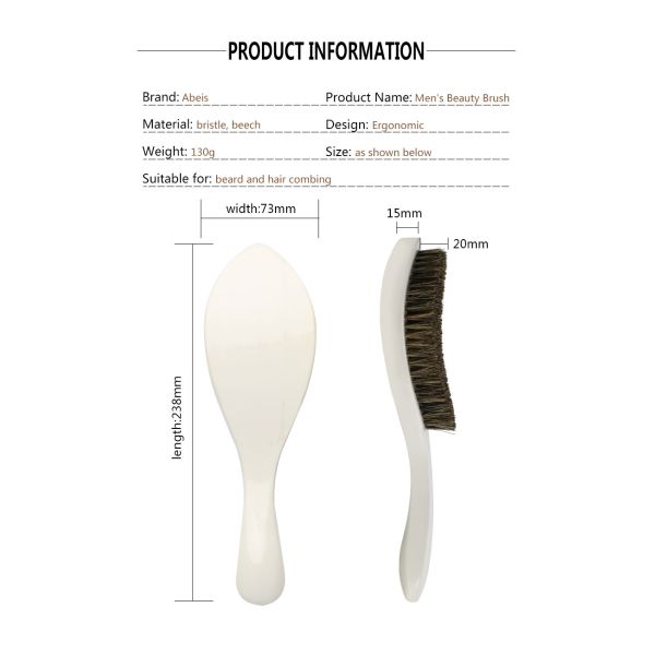 Functional Men'S Beard Grooming Brush With Long Handle Comfortable