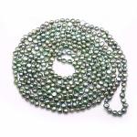 Green 7-8mm Freshwater Cultured Potato Shape Pearls Necklace 100 inches