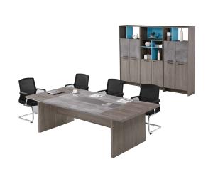 Wholesale 240cm Laminated Chipboard Modular Melamine Conference Table For 10 Persons from china suppliers