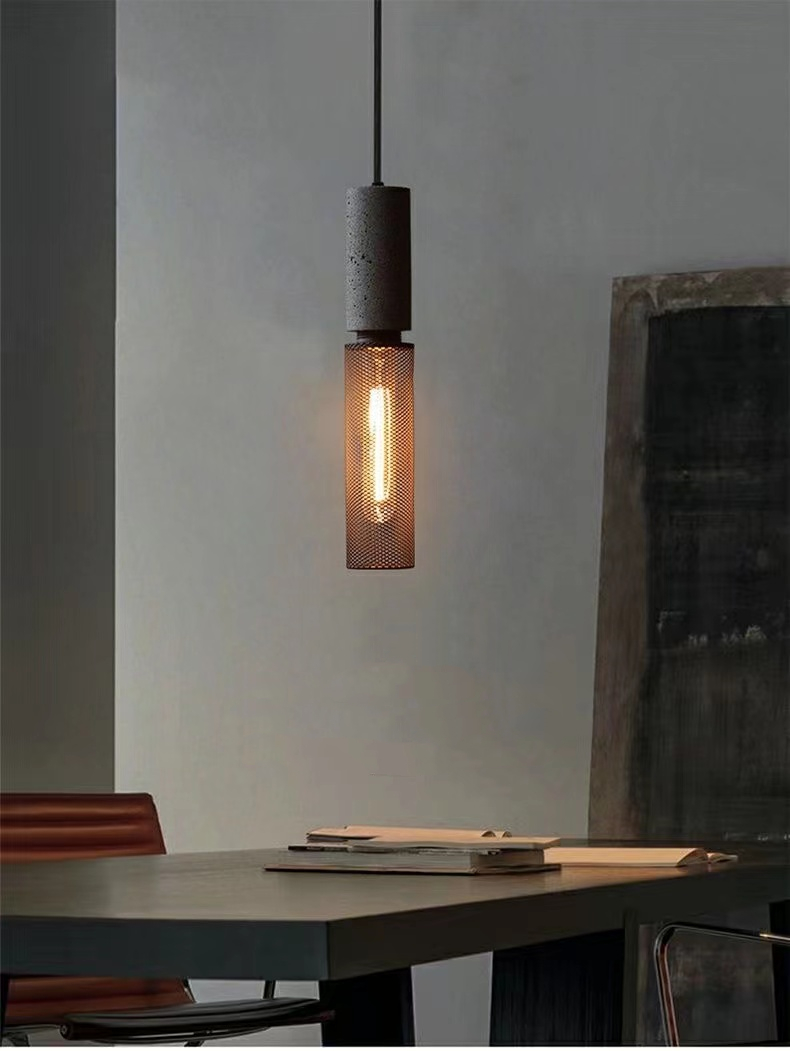 Industrial Pendant Lights Interior Iron Lampshade Bar Table living room Cement Pendant Lights(WH-VP-181)