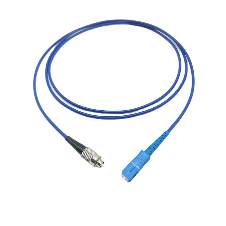 Blue SS Single Mode Fiber Patch Cord G625D Pre Terminated Fiber Cable