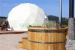 8mGlamping Dome Tent House Resort Tent Big Transparent Window With Flooring