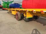 Yellow 53 Foot Flatbed Trailer Q345B Flatbed Equipment