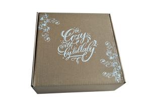 Wholesale Cover Lamination Brown Paper Foldable Boxes , Collapsible Brown Square Gift Box from china suppliers