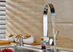 Waterfall Long Neck Wash Kitchen Faucet ROVATE Single Level High Strength
