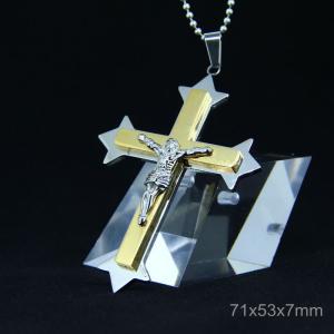 Wholesale Fashion Stainless Steel Jesus Gothic Christian Worship Favorite Necklace Pendant LPJ78 from china suppliers