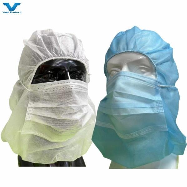 Customized Logo Purple Disposable Non-Woven PP Ninja Balaclava Hood with Face