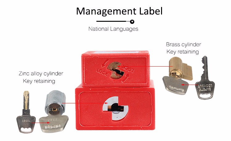 CE Certification Nylon Shackle Industrial Safety Padlocks