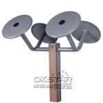 outdoor wooden fitness equipment--WPC Outdoor Gym Tai Chi Wheel, Arm wheel