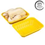 Premium Disposable Frozen Food Tray in Elegant Yellow Packaging for Freshness