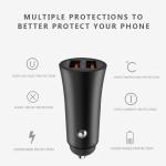 F655 QC3.0+ UDB2.1A Dual car charger, universal car charger for phones, top