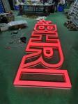 Outdoor Building stores advertising rimless Acrylic full illuminated 3d logo led