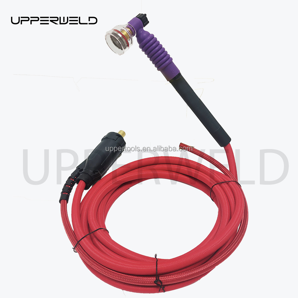 WT125F TIG Welding Torch with Red Cable Glass Cup and Gas Lens Customized ODM Support