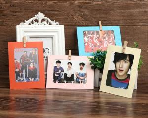 China 6inch different colorful paper photo frame wholesale customized design on sale