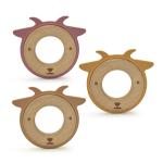 25cm LFGB Silicone Wood Teething Ring Brooklyn For Infants