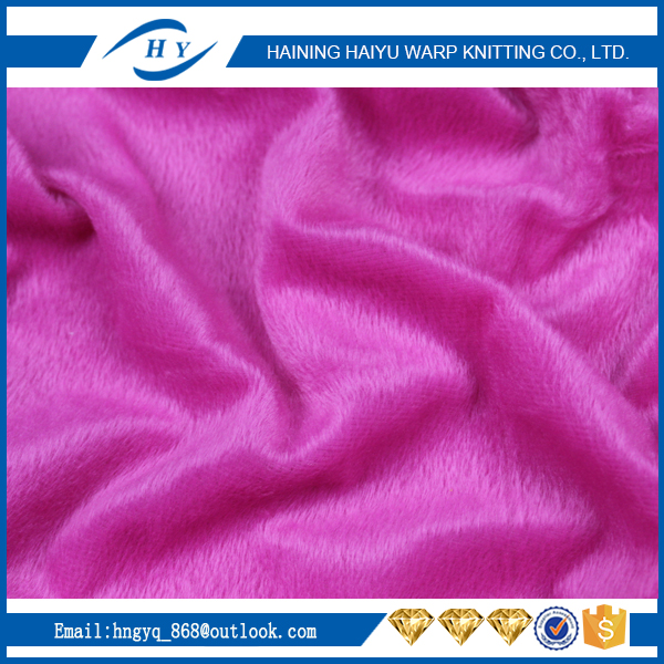China factory 100% polyester soft plush velboa fabric for toys