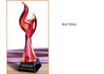 35cm Height Colored Glaze Award Cups Trophies Custom Logo Service Accepted