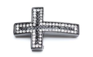 Wholesale Crystal Pave Gun Metal Plated Alloy Cross AL15542 from china suppliers