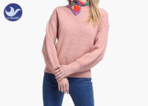 Wholesale Winter Acrylic Wool Thick Womens Knit Pullover Sweater Drop Shoulder Jumper from china suppliers