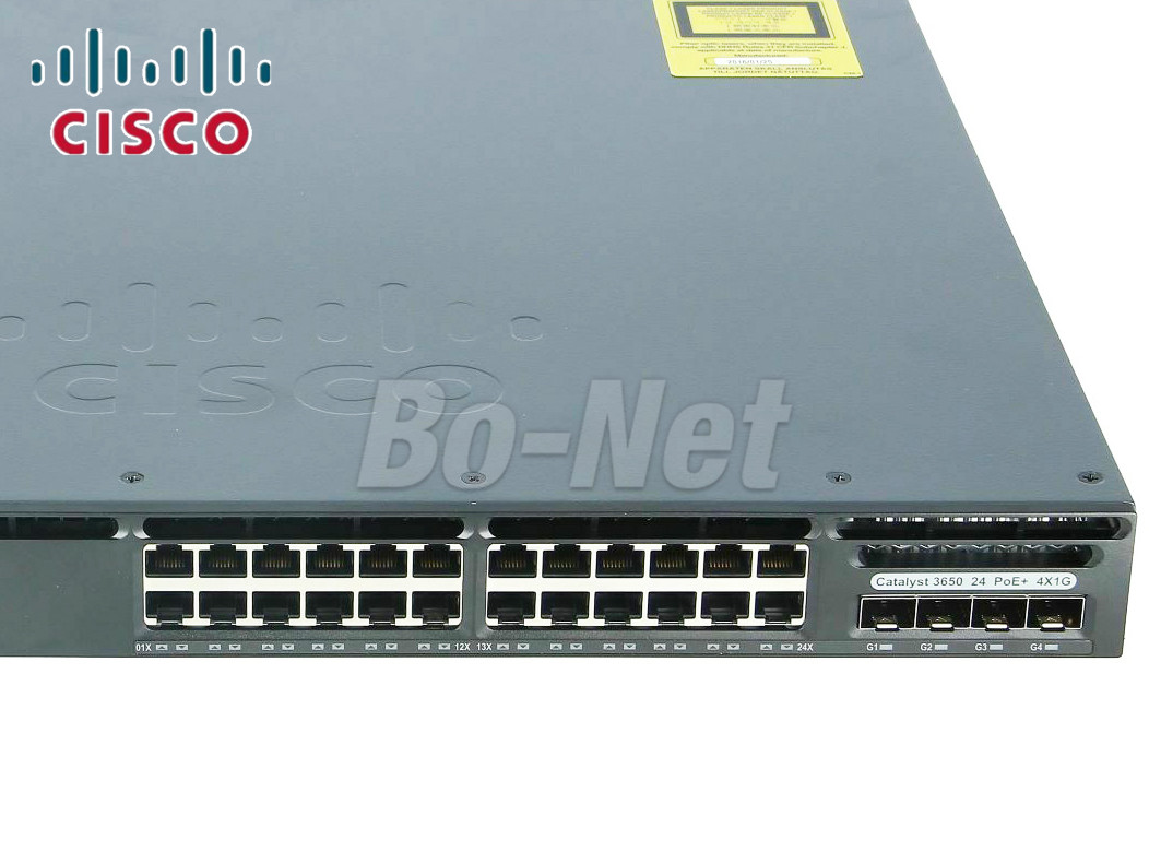 Cisco WS-C3650-24PS-L 24Port POE Switch Managed Network Switch 24Port, PoE 4x1G Uplink Lan Base