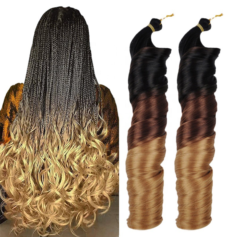 Synthetic Crochet Braids Hair Extensions In Solid And Ombre Colors For Black Women