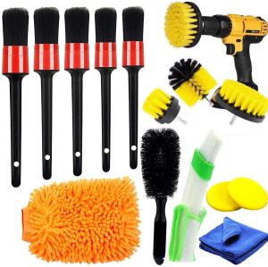 Wholesale Car Cleaning Brush Set 14 Pieces For Car Interior Detailing from china suppliers