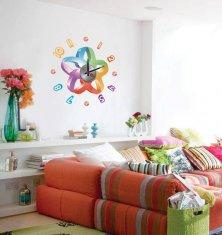 Wholesale Flowers Home Decor Acrylic Wall Sticker Clock 10D049 from china suppliers