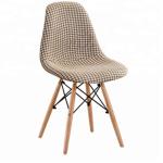 Promotional Plastic Restaurant Chairs With Solid Beech Wood Legs