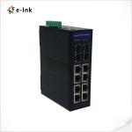Industrial 8-Port 10/100/1000T 802.3at PoE + 4-Port 100/1000X SFP Managed