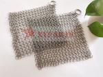 Food Grade Stainless Steel Chain Mail Scrubber Pot Dishes Pan Cleaner For