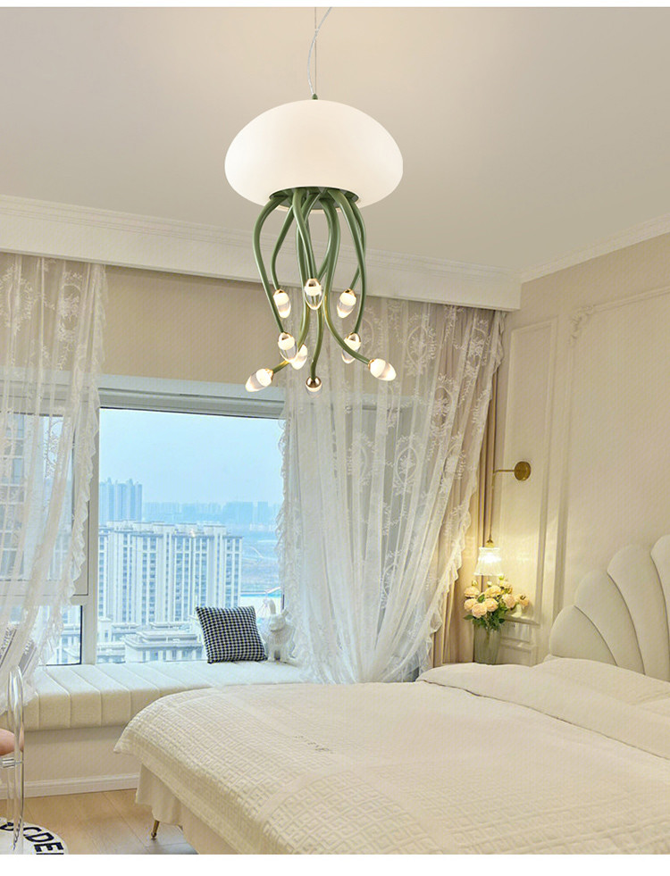 Cream style designer jellyfish chandelier minimalist and creative living room light(WH-AP-563)