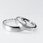Perfect Diamond Unique Women15 Men21 18k Gold Wedding Band