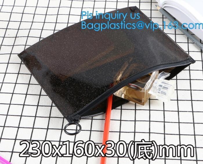 k bag with handle & slider, reclosable pvc clear plastic slider k bag, Reusable slider white small nylon cle