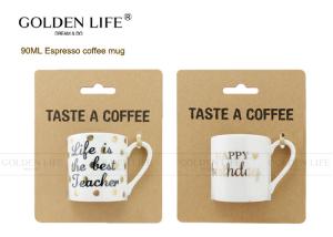 Wholesale BSCI DISNEY Certificated Espresso Coffee Mugs 90mL Capacity With Happy Birthday Design from china suppliers