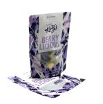 Recyclable PET Mylar Ziplock Stand Up Pouch Bag Herbal Green Leaves Loose Black